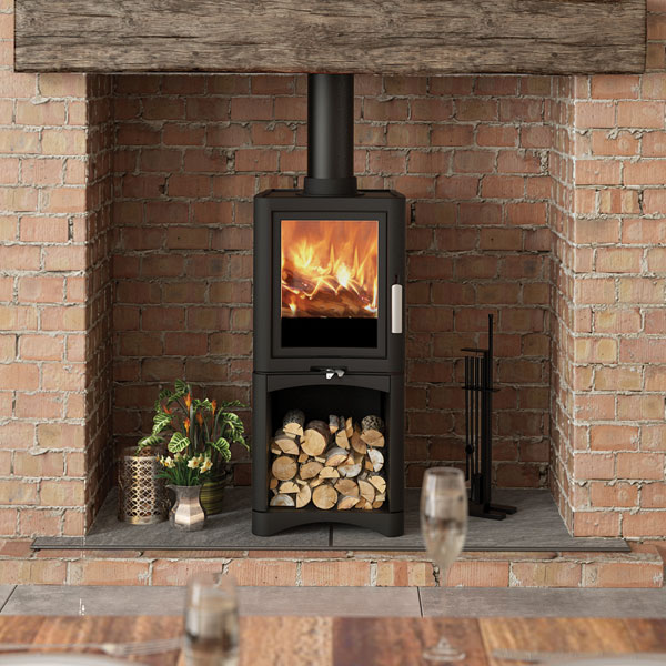 Evolution 5kw Deluxe Defra Multifuel Stove With Log Store Evolution 5kw Deluxe Defra Multifuel Stove With Log Store