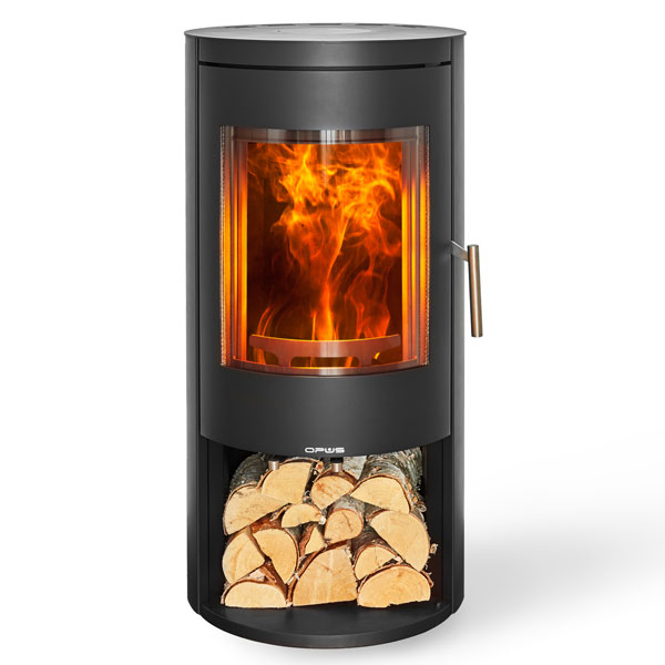 Opus Melody 5kw Defra Wood Burning Stove With Log Store Opus Melody 5kw Defra Wood Burning Stove With Log Store