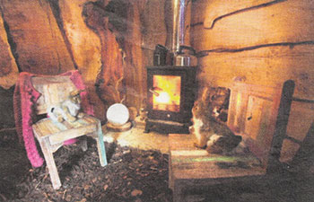 Image on Glowing Embers - UK Fireplaces and Stoves - Rose in Hobbit Hole 350