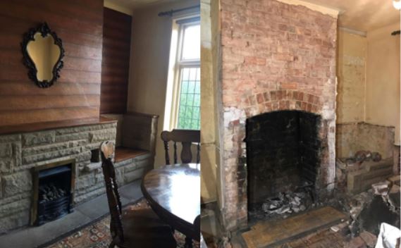 Image on Glowing Embers - UK Fireplaces and Stoves - Glowing Embers before and after