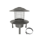 Pot Hanging Cowl 4" - Stainless - Screw-Fix
