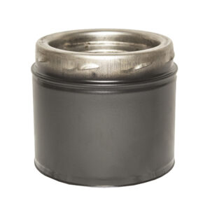 Twin Wall 120mm Pipe Inc Locking Band Sflue Black - 5" (125mm)