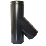 Tee 135° Inc Locking Band Sflue Black - 5" (125mm)