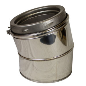 Elbow 15° Inc Locking Band Sflue - 6" (150mm)