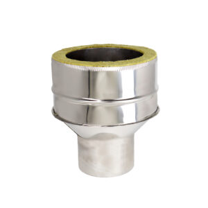 Increasing Adapter 5″/125mm Single Wall To 6″/150mm Twin Wall Insulated Flue Pipe