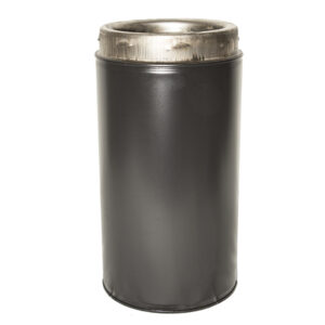 Twin Wall 300mm Pipe Inc Locking Band Sflue Black - 5" (125mm)