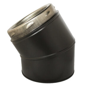 Elbow 30° Inc Locking Band Sflue Black - 5" (125mm)