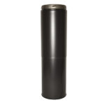 Twin Wall 350-530mm Adjustable Length  - 6" (150mm) - Sflue Black
