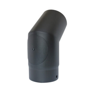 45° Elbow With Door 7" (175mm) - Matt Black