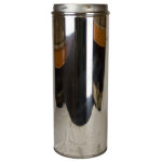Twin Wall Flue Pipe 500mm  Inc Locking Band Sflue - 6" (150mm)