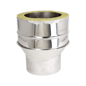 Adapter From Single Wall To Twin Wall Pipe - 5" (125mm)