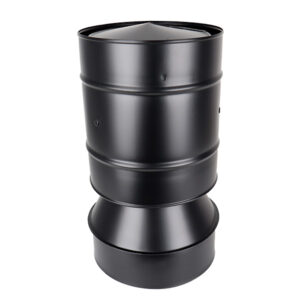 Anti-Wind Cowl For Twin Wall Insulated Flue Pipe - 5" (125mm) - Black