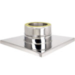 Console Plate With Adapter - Twin Wall Insulated Flue Pipe - 8" (200mm)