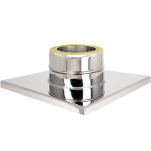 Console Plate With Adapter - Twin Wall Insulated Flue Pipe - 8" (200mm)