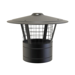 KW Pro Rain Cap with Birdguard - 7" (175mm) - Black