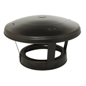 Rain Cap Inc Locking Band Sflue Black - 5" (125mm)