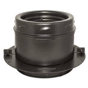 Rotational Support Length Sflue Black - 5" (125mm)