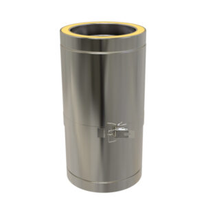 KW Pro 250mm-350mm Adjustable Length Twin Wall Flue Pipe - 5" (125mm)