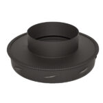 Adaptor From Single Wall To Sflue Black - 5" (125mm) Twin Wall