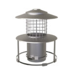 Pot Hanger with rain cap mesh (Stainless Steel) - 5"