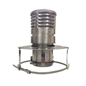 Gas Liner Pot Hanging Cowl - Stainless - 4" (100mm)