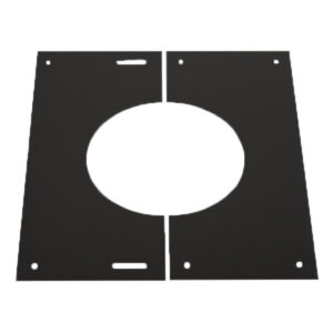 Finishing Plate 0-30° For Twin Wall Flue Pipe - 5" (125mm) - Black