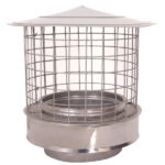 Rain Cap With Birdguard For Twin Wall Flue Pipe - 8" (200mm)