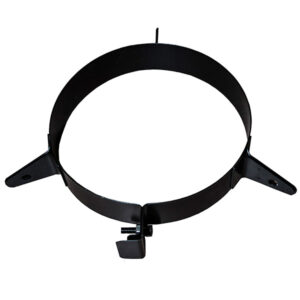 Guy Wire Bracket - For Twin Wall Flue Pipe - 8" (200mm) - Black
