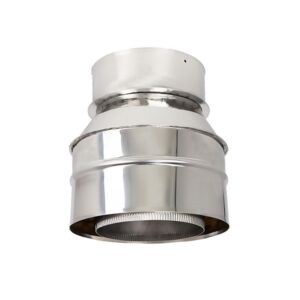 Adapter From Twin Wall Insulated Flue Pipe To Flexible Flue Liner - 6" (150mm)