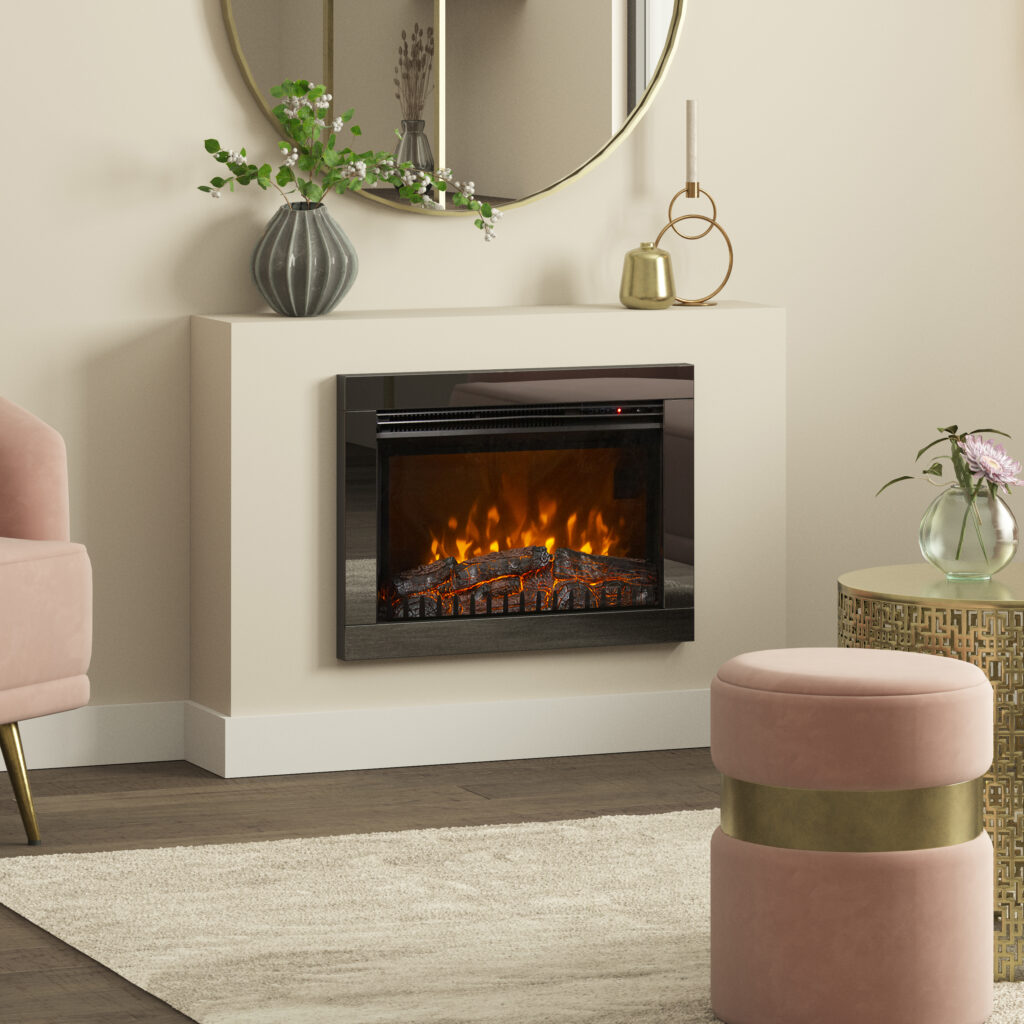 Image on Glowing Embers - UK Fireplaces and Stoves - ADALI BLACKNICKEL ROOMCLOSEUP