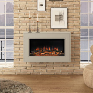 Be Modern Albali Wall Mounted Electric Fire - Stone