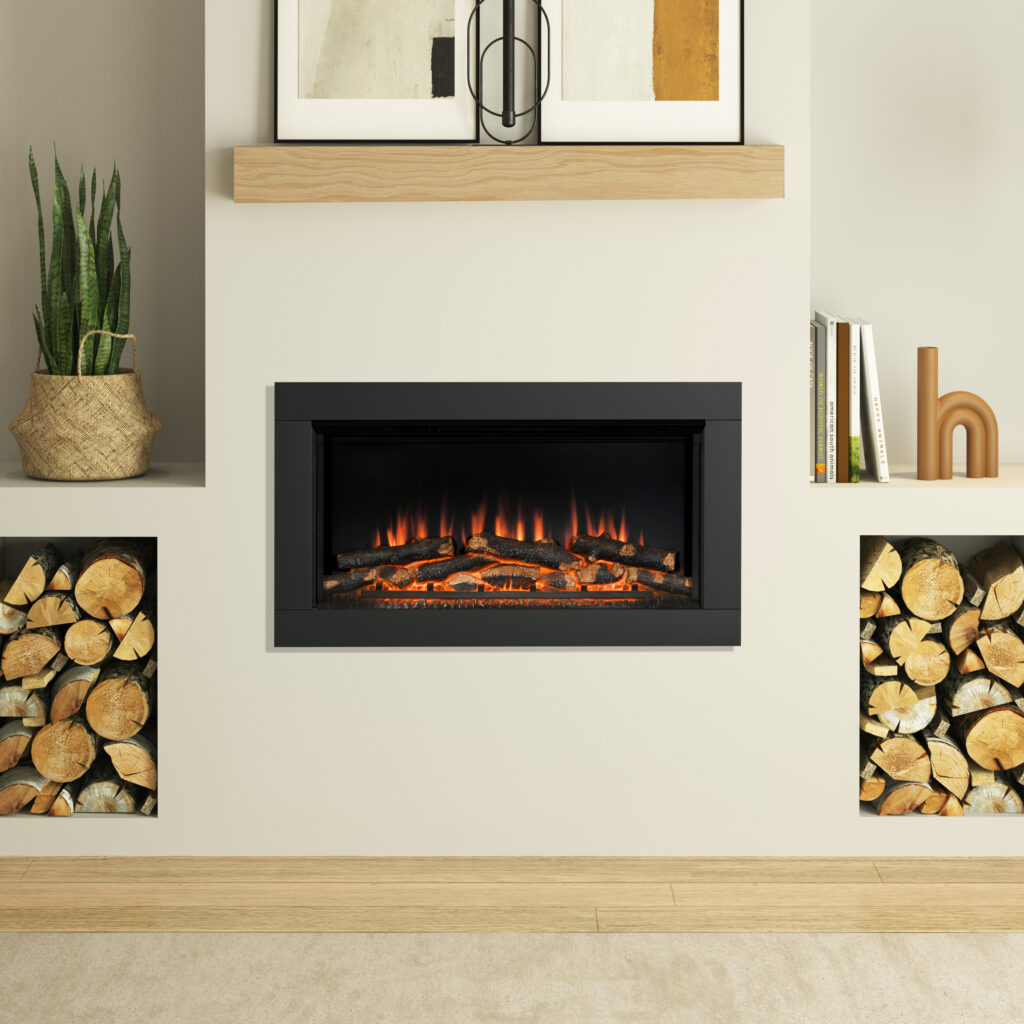 Image on Glowing Embers - UK Fireplaces and Stoves - AVELLA MATTBLACK ROOM CLOSEUP