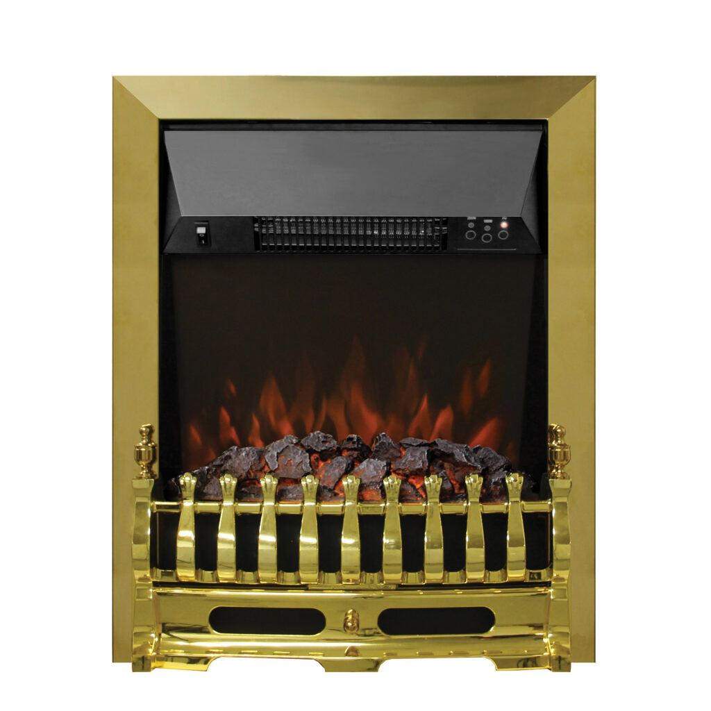 Image on Glowing Embers - UK Fireplaces and Stoves - Be Modern Bayden Classic Brass Remote RGB WEB 2000 x 2000