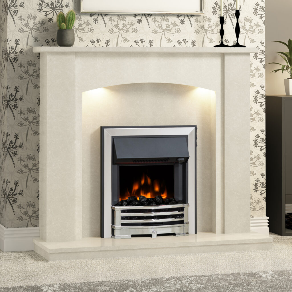 Image on Glowing Embers - UK Fireplaces and Stoves - BeModern Aspen Roomset closeup