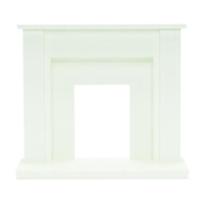 Be Modern Elda Marble Fire Surround - Rebate 75mm - White