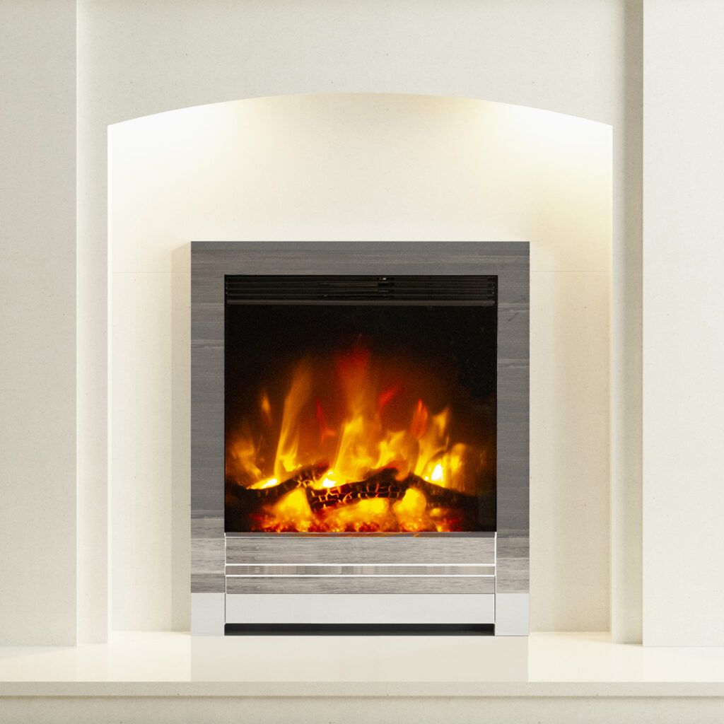 Image on Glowing Embers - UK Fireplaces and Stoves - Beam Chrome 16 Roomset