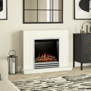 Be Modern Colby 38" Soft White Electric Fireplace - Chrome Fire Finish