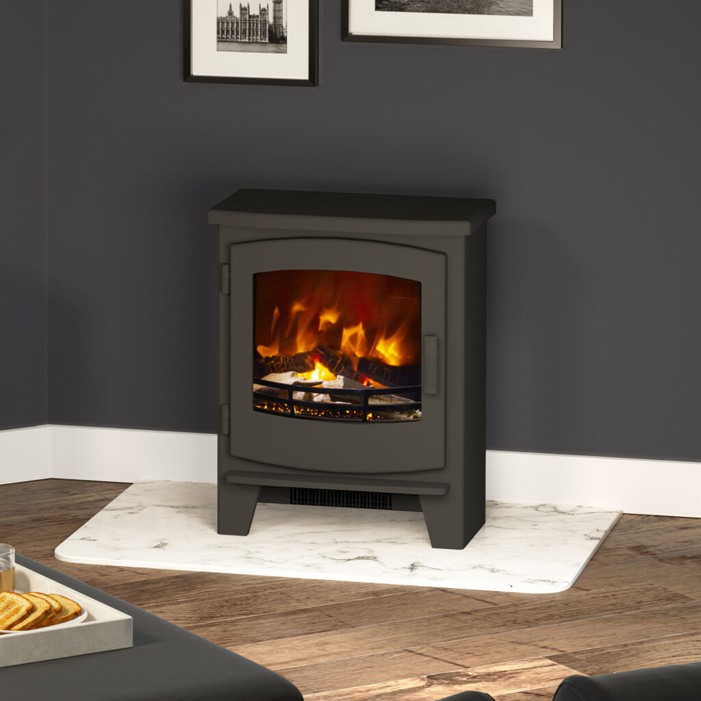 Image on Glowing Embers - UK Fireplaces and Stoves - BEACON ELECTRIC STOVE SMALLBLACK 2000 x 2000