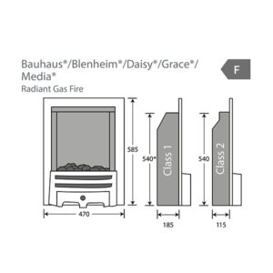 Pure Glow Media Inset Gas Fire - Satin