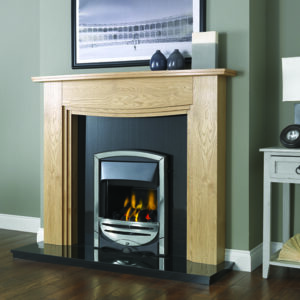 Pure Glow Cleobury 54" Natural Oak Surround
