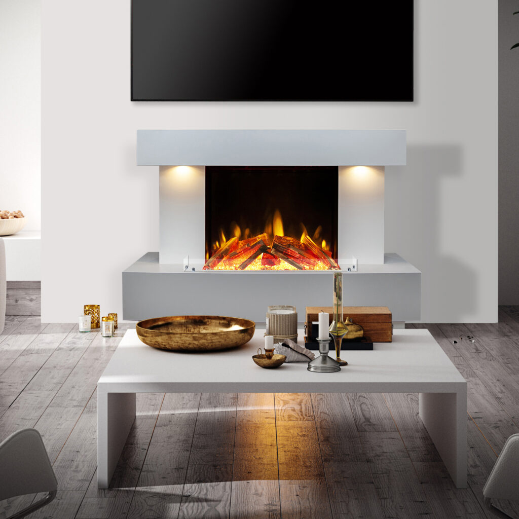 Image on Glowing Embers - UK Fireplaces and Stoves - FIREBEAM SKYFALL S600 WHITEMIST