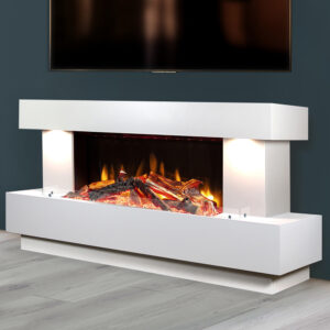 Celsi Firebeam Skyfall Illumia 800 Electric Fire Surround Suite - Smooth White