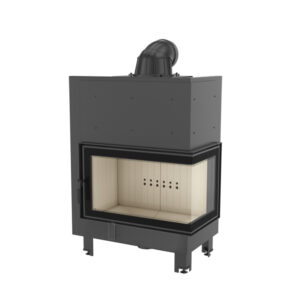 Kratki MBO 15kw Inset Wood Burning Stove With Right Curved Side Glass - MBO/P/BS/SG