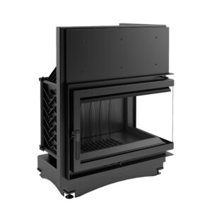 Kratki Oliwia 16kw Inset Wood Burning Stove With Right Connected Side Glass - OLIWIA/P/BS