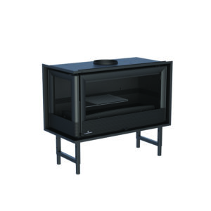 Bronpi Paris 90 - 14.5kw Wood Burning Inset Stove With Left Side Glass