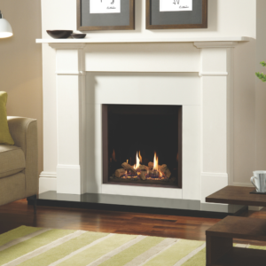 Gazco Riva2 600HL - 5.3kw Gas Fire With Black Glass Lining & Conventional Flue - LPG