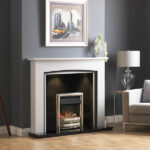 Pure Glow Westbury 48" White Mist With Grey Slate Inlay Oak Surround