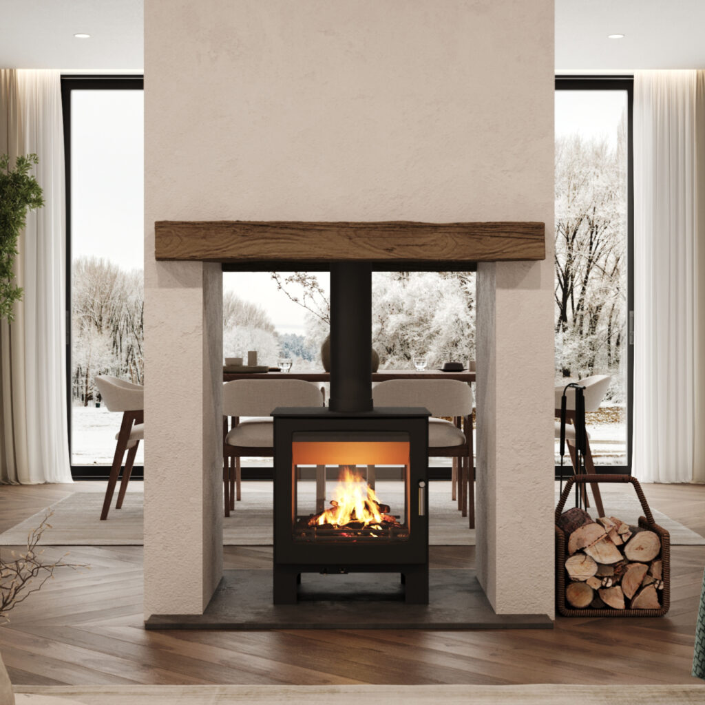 Image on Glowing Embers - UK Fireplaces and Stoves - mendip woodland double sided 1