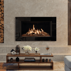Gazco Reflex 105 - 9.5kw Natural Gas Fire With Black Glass Lining - Conventional Flue