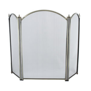 Dynasty Firescreen 3 Fold Height 29" - Antique Plated